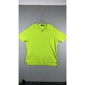 Polo Ralph Lauren Polo Shirt Mens XXL Neon Green Pique Golf Casual Short Sleeve